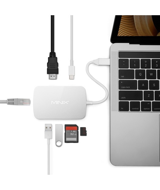 MINIX NEO-C-GSI MINIX USB-C MULTIPORT ADAPTER HDMI SILVER